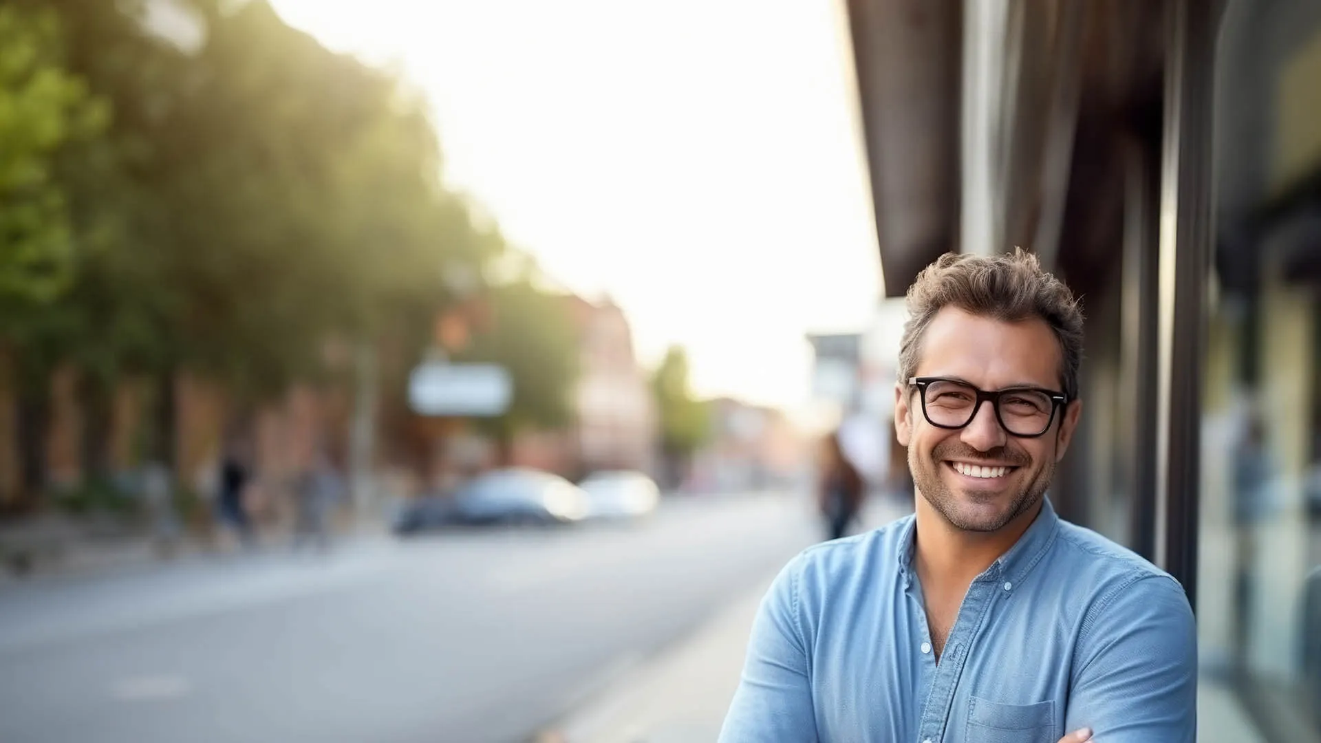 a person wearing glasses