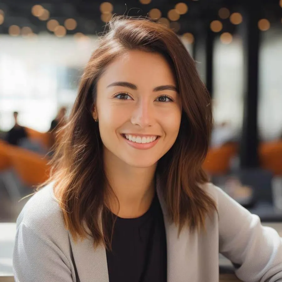 a woman smiling at the camera
