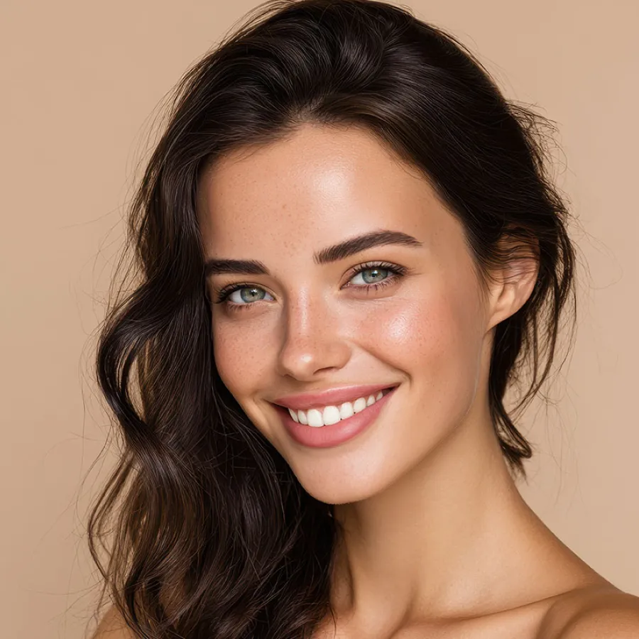 a person with curly hair