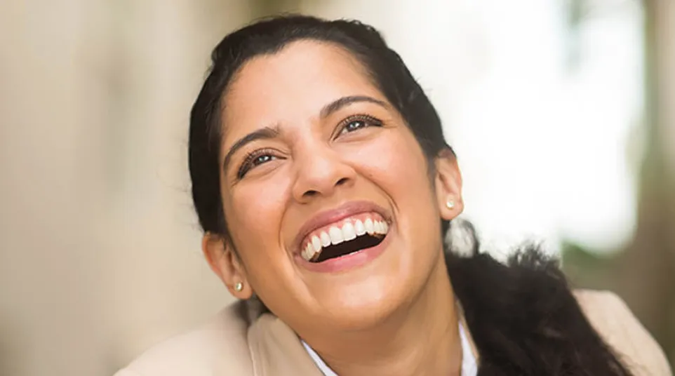 a person smiling for the camera