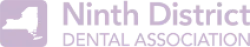 Ninth District Dental Association logo with a stylized tooth icon in light purple color.